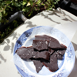 Coconut oil chocolate with sea salt and chilli